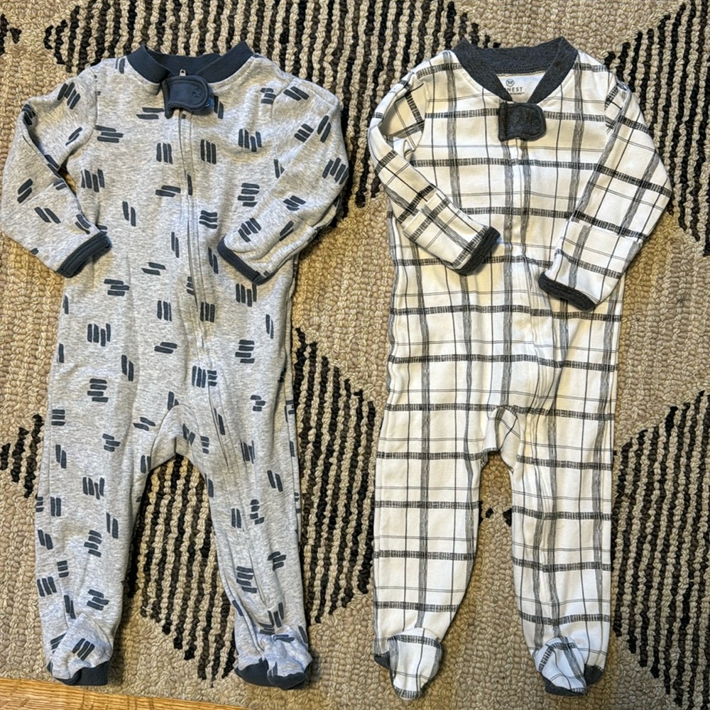 Set of 2 Honest Baby Zipper Sleepers